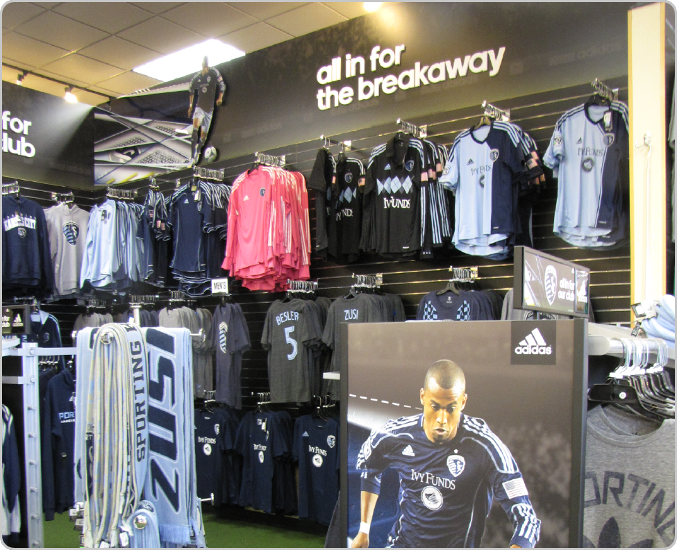 Rally House Focal Wall Merchandise Display